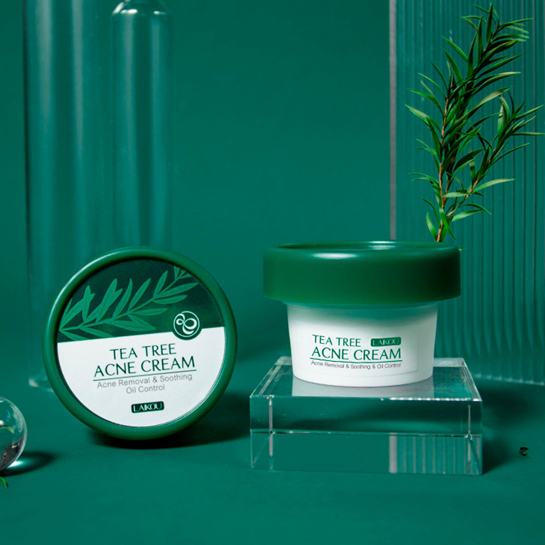Tea Tree Acne Cream for Clearer Skin, Natural Oil Control & Spot Treatment