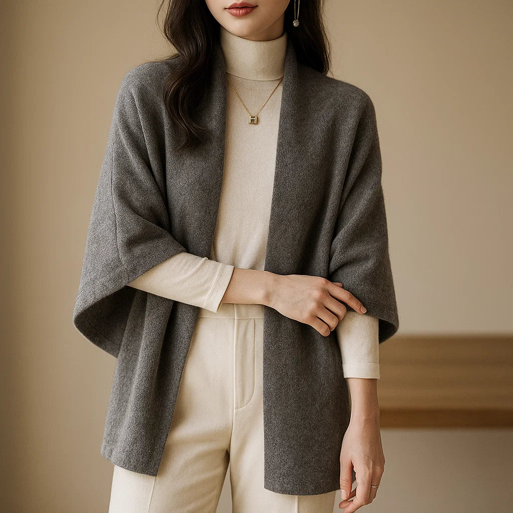 Pure Wool Draped Cardigan 100% Australian Wool