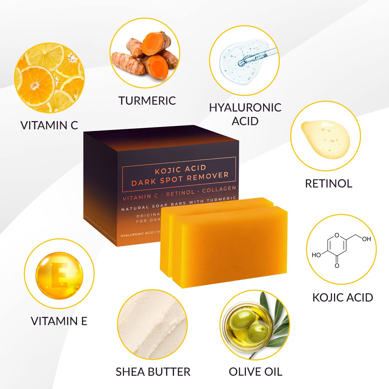 Kojic Acid Brightening Soap & Dark Spot Corrector