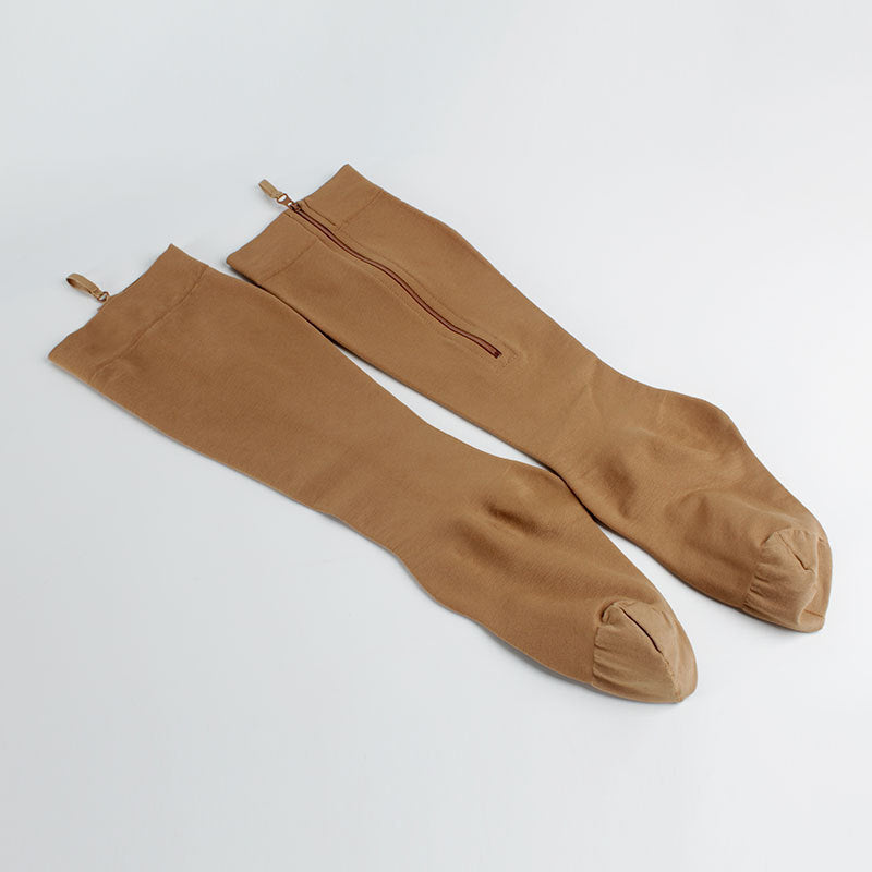 Contour Zip Compression Stocking with Zipper
