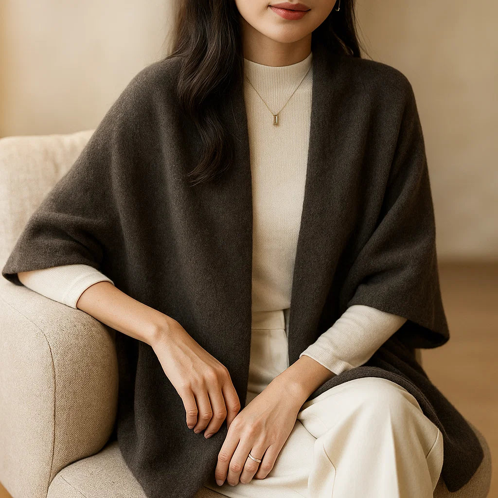 Pure Wool Draped Cardigan 100% Australian Wool