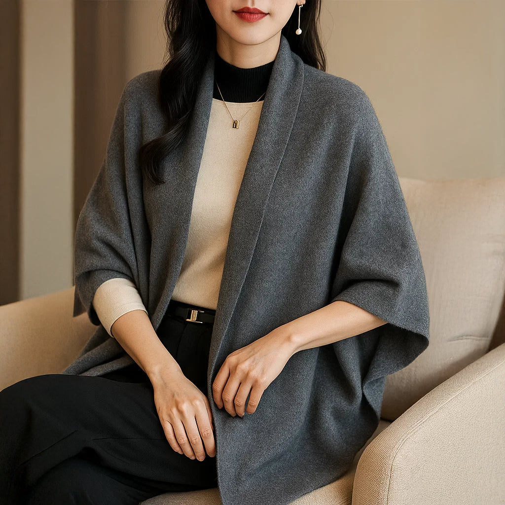 Pure Wool Draped Cardigan 100% Australian Wool