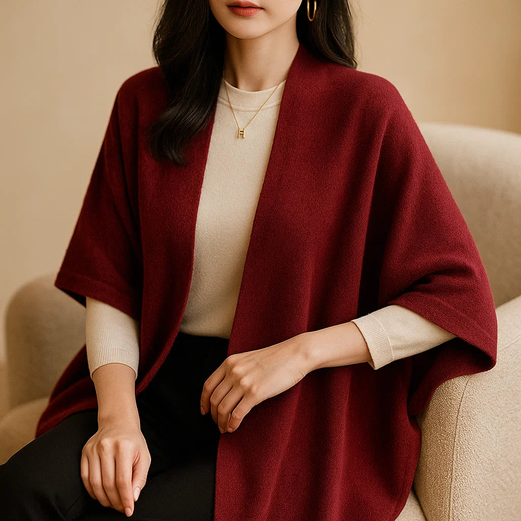 Pure Wool Draped Cardigan 100% Australian Wool