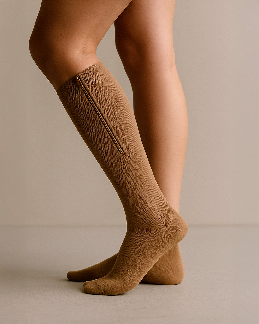 Contour Zip Compression Stocking with Zipper